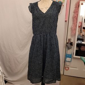 Pattern casual medium length dress